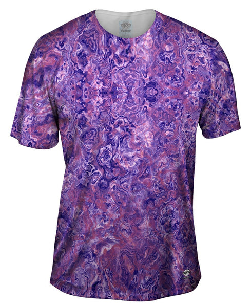 Purple Marble Mens T-Shirt