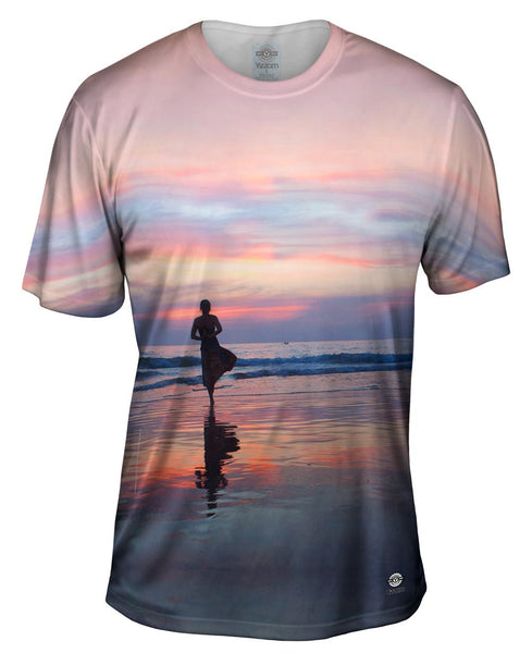 Yoga Beach Reflections Mens T-Shirt