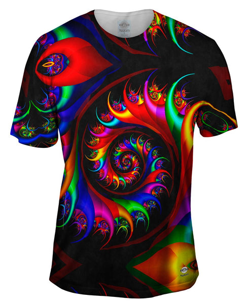 Trippy Rainbow Spirals Mens T-Shirt
