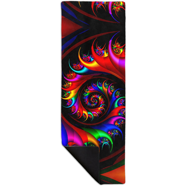 Trippy Rainbow Spirals Yoga Mat