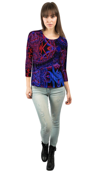 Living The Future Fractal&nbsp;Womens 3/4 Sleeve