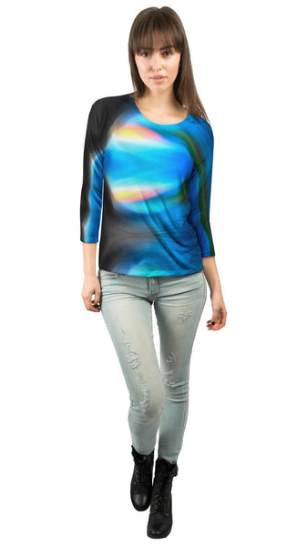 Go With The Flow Waves Abstract&nbsp;Womens 3/4 Sleeve