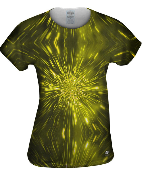 Pulsating Starry Universe Yellow&nbsp;Womens Top