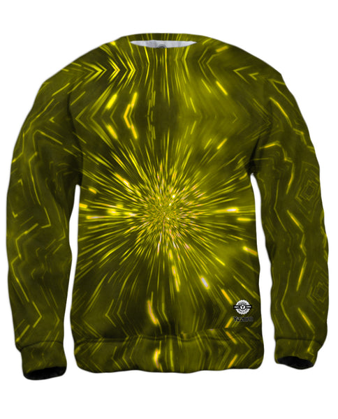 Pulsating Starry Universe Yellow&nbsp;Mens Sweatshirt