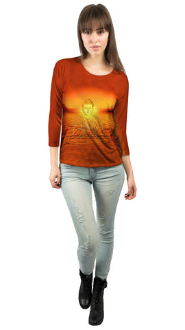 Buddha Deity Sunset Glow