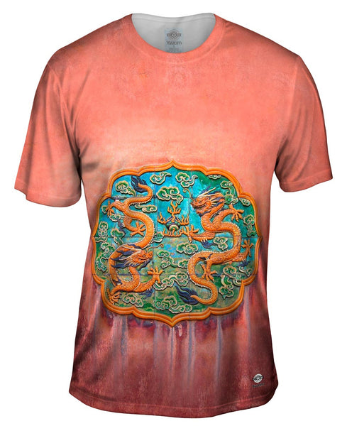 Two Dragons Chasing A Pearl Mens T-Shirt