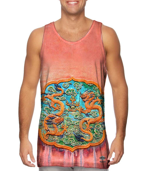 Two Dragons Chasing A Pearl Mens Tank Top