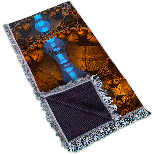 Infinity Future Fractal Woven Tapestry Throw