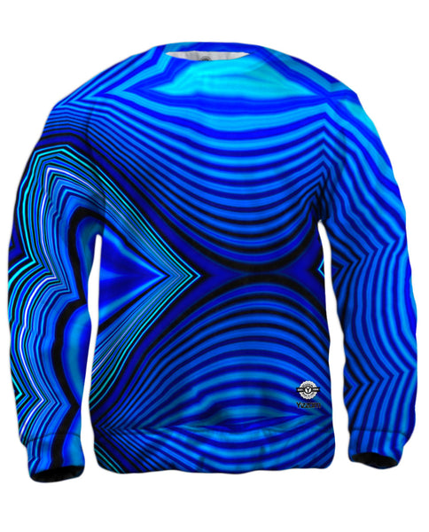 Wave Lines Pattern Abstract Mens Sweatshirt
