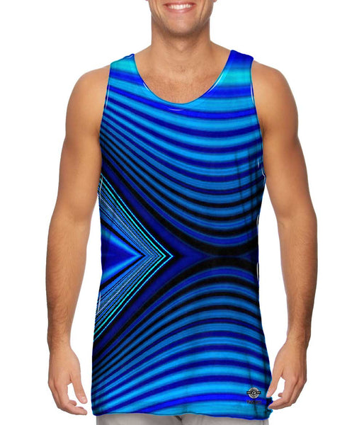 Wave Lines Pattern Abstract Mens Tank Top