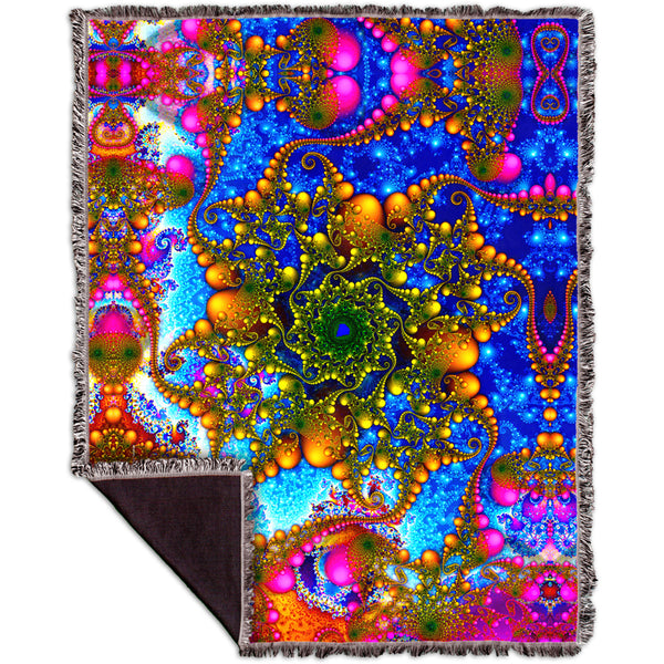 Psychedelic Curl Woven Tapestry Throw