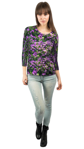 Purple Flower Medley&nbsp;Womens 3/4 Sleeve