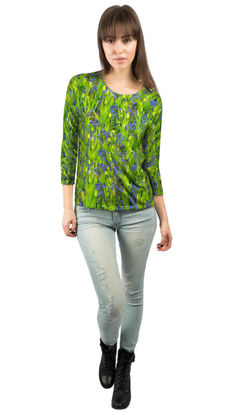 Audley Garden Flowers Womens 3/4 Sleeve
