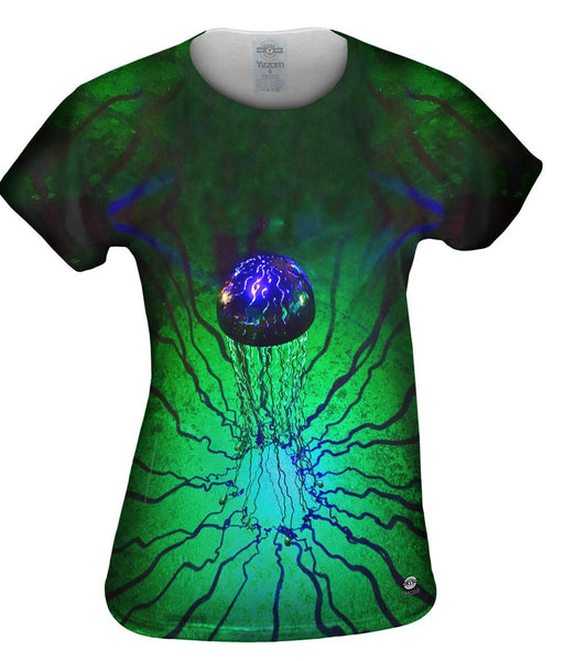Blue Electric Jelly Fish Womens Top