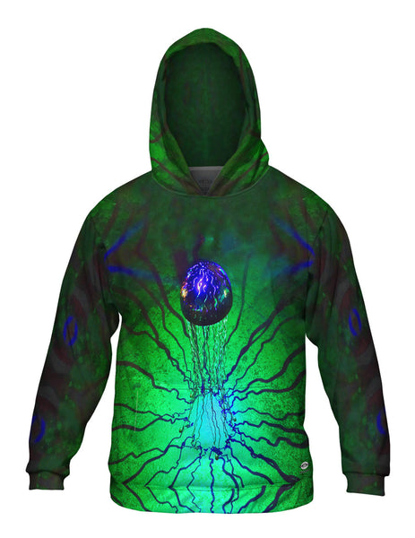 Blue Electric Jelly Fish Mens Hoodie Sweater