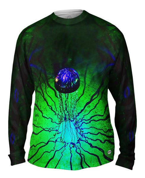 Blue Electric Jelly Fish Mens Long Sleeve