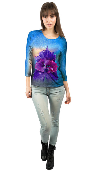 Ink Spalsh Purple Pink&nbsp;Womens 3/4 Sleeve