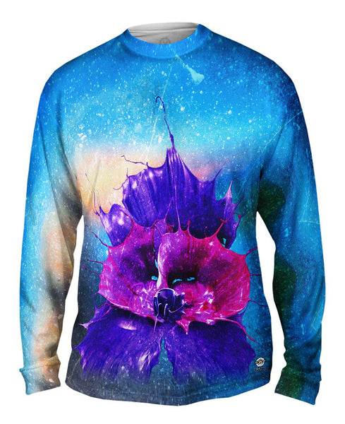 Ink Spalsh Purple Pink Mens Long Sleeve