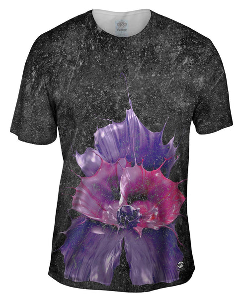 Ink Spalsh Purple Pink Textured Mens T-Shirt