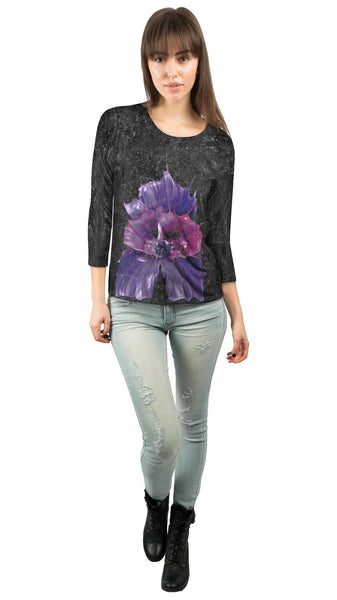 Ink Spalsh Purple Pink Textured&nbsp;Womens 3/4 Sleeve