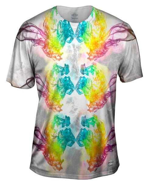 Ink Splash Purple Rainbow Mens T-Shirt