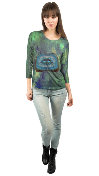 Hippie Blue Gem Stone&nbsp;Womens 3/4 Sleeve