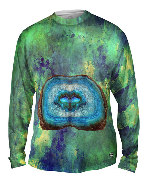 Hippie Blue Gem Stone&nbsp;Mens Long Sleeve