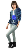 City Blue Flower Script