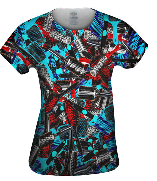 Cosmetology Hair Brush Womens Top