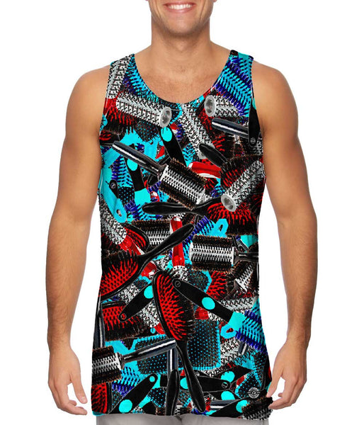 Cosmetology Hair Brush Mens Tank Top