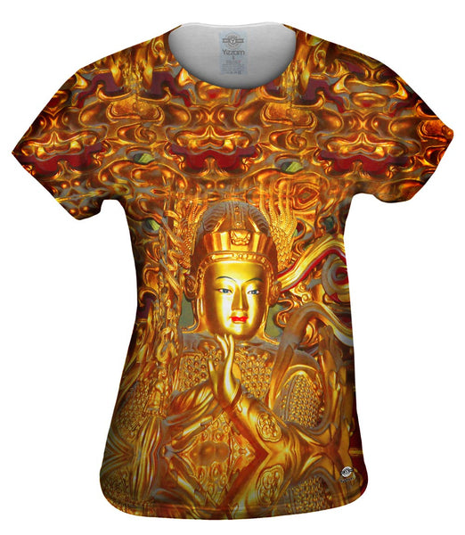 Gold Buddha Chinese Temple&nbsp;Womens Top