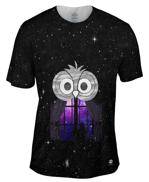 Galaxy Owl Mens T-Shirt