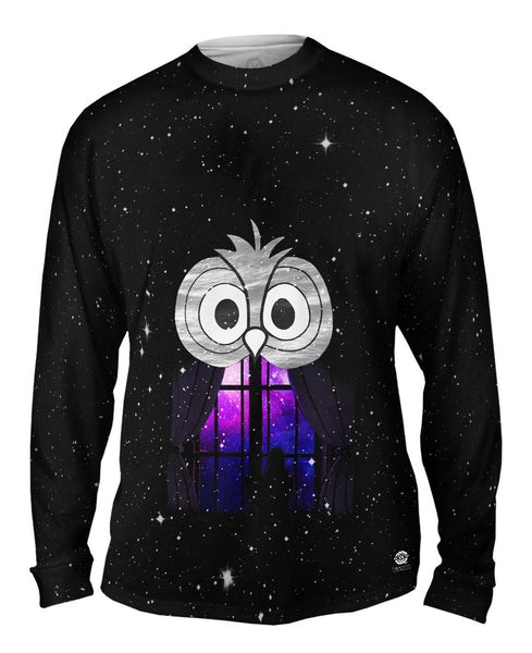 Galaxy Owl Mens Long Sleeve