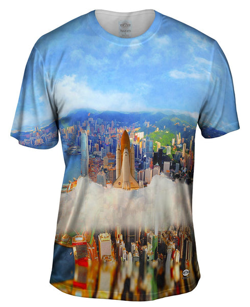 Space Shuttle Take Off Mens T-Shirt