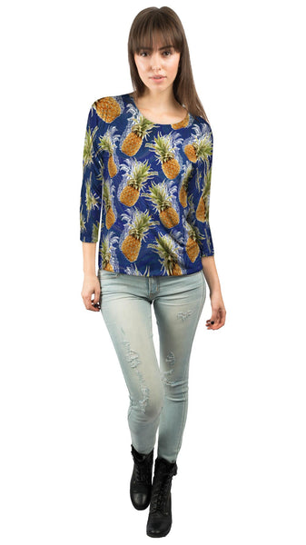 Summer Pineapple&nbsp;Womens 3/4 Sleeve