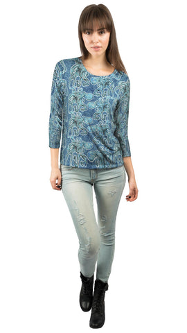 Blushing Octopus Dark Blue