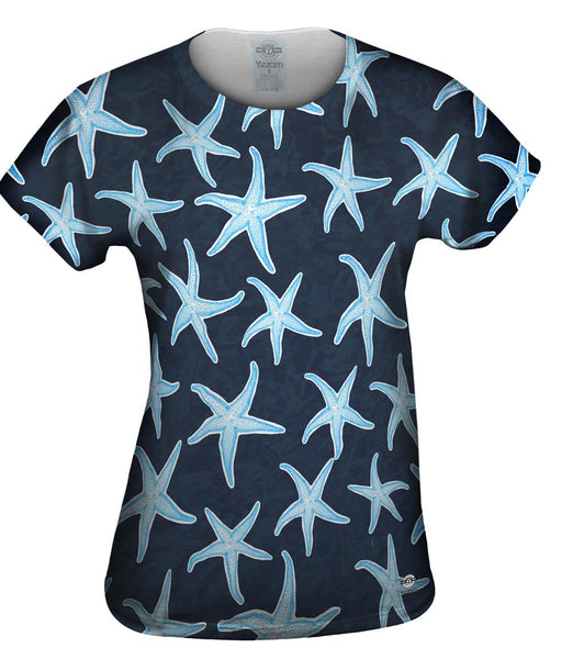 Bouncy Starfish Dark Blue Womens Top