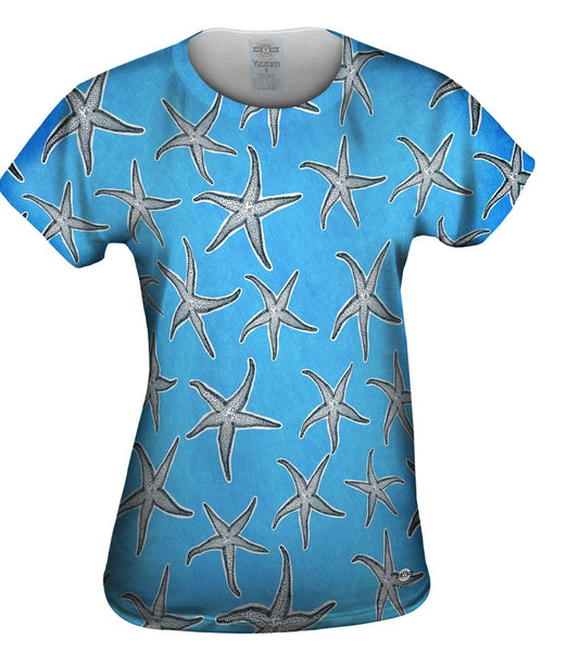 Bubbly Starfish Light Blue Womens Top