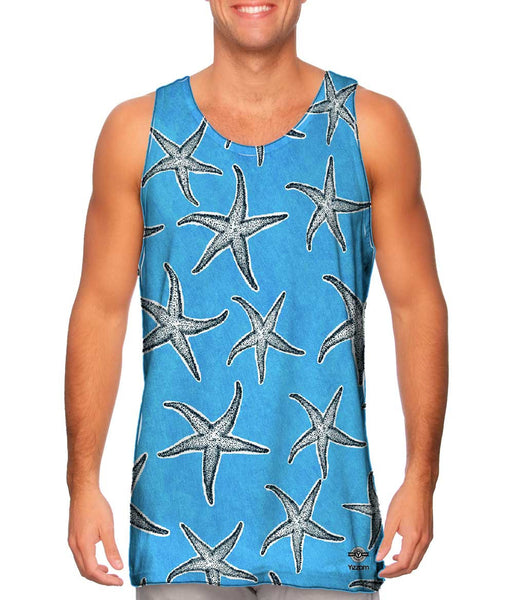 Bubbly Starfish Light Blue Mens Tank Top