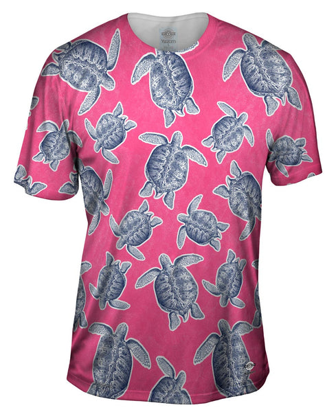 Classic Pink Turtle Mens T-Shirt