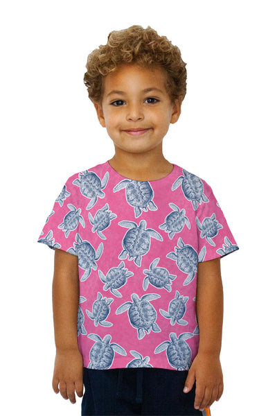 Kids Classic Pink Turtle Kids T-Shirt