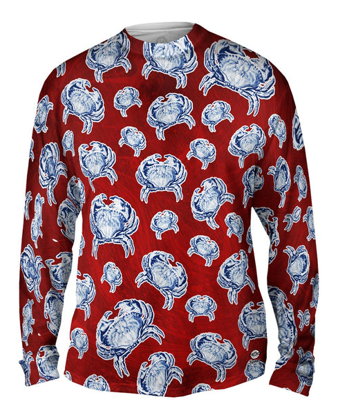 Boston Crabs Red Mens Long Sleeve