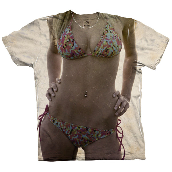 Sexy Female Old Film Bikini Mens T-Shirt