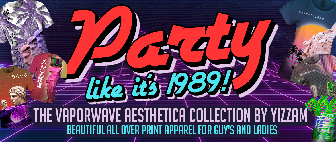 Party Like It's 1989! Vaporwave All Over Print T-Shirts and More